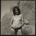 Untitled [Nude woman standing in front of a rock formation]; Dutton, Allen; ca. 1970s; 2000:0142:0002