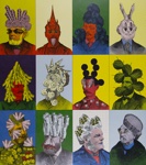 Untitled [12 Heads]; Rowe, Willyum (William); ca. 1970s; 2000:0105:0001