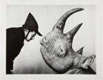Dali with Rhinoceros; Halsman, Philippe; 1956; 1987:0014:0003