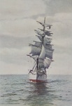 Full Rigged Ship 'Christopher Solar'; Lamson Studio; 1905; 1986:0023:0011