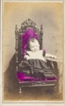  [Studio portrait of a young child in an ornate hand-colored chair]; J.W. Maser; ca. 1860; 1975:0031:0002