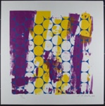 Untitled [Circles with purple and yellow washes of color]; Electa, Sister; ca. 1970; 1972:0096:0007