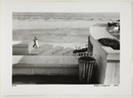 [View of a Couple Walking Along the Beach from a Beachside Building]; Kuligowski, Eddie; 1973; 1986:0014:0009