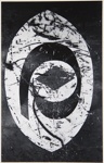 [Untitled, painted symbol on wood surface]; Wells, Alice; ca. 1962; 1972:0287:0126