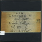 Topesthesia II AV 3600; Finch College; 1971; 2020:0002:0674 Topesthesia II AV 3600; Finch College; 1971; 2020:0002:0674