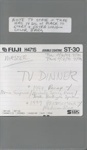TV Dinner - 1998 Recap, 1999 Predictions with Medium Rave; TV Dinner; 16/02/1999; 2022:0008:0595 TV Dinner - 1998 Recap, 1999 Predictions with Medium Rave; TV Dinner; 16/02/1999; 2022:0008:0595
