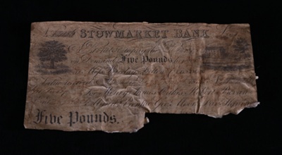 Five pound note; 1830; STMEA:1995-8.6