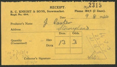 Farm account book; 1936-1949; STMEA:2005-25h