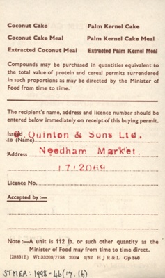 Rationing Coupon; STMEA:1998-46.17.1h