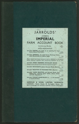 Farm account book; 1936-1949; STMEA:2005-25j