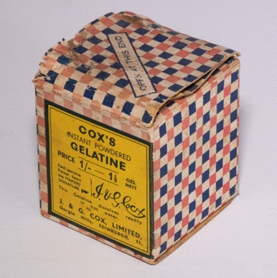 Carton; J. & G. Cox Ltd.; STMEA:1992-63.5a