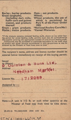 Rationing Coupon; STMEA:1998-46.17.3f