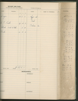 Farm account book; Jack Carter; 1936-1949; STMEA:2005-25c