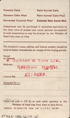 Rationing Coupon; STMEA:1998-46.17.1b