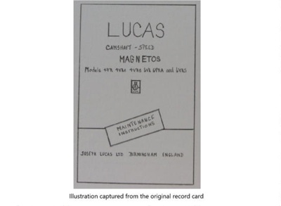 Instruction Manual ; Joseph Lucas Ltd.; STMEA:1992-37.5