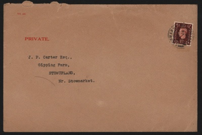 Farm account book; Jack Carter; 1936-1949; STMEA:2005-25c