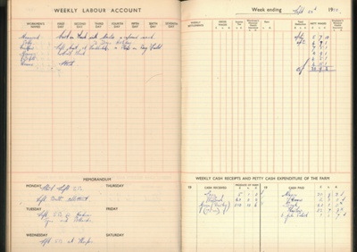 Farm account book; 1936-1949; STMEA:2005-25l
