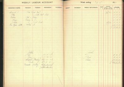Farm account book; 1936-1949; STMEA:2005-25f