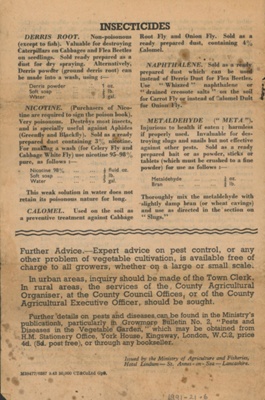 Leaflet; The Ministry of Agriculture, Fisheries and Food; STMEA:1991-21.6