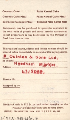 Rationing Coupon; STMEA:1998-46.17.1f