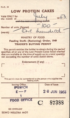 Rationing Coupon; STMEA:1998-46.17.1f