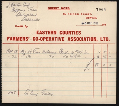 Farm account book; Jack Carter; 1936-1949; STMEA:2005-25a