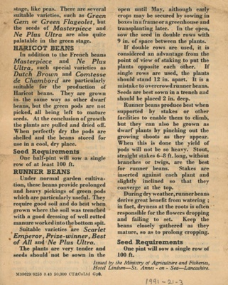 Leaflet; The Ministry of Agriculture, Fisheries and Food; STMEA:1991-21.3