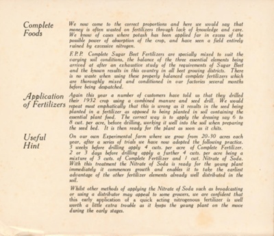 Leaflet & advertising ; 1932-1933; STMEA:1989-40.276