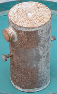 Silver cylindrical container, Water heater; STMEA:82.A.22.5