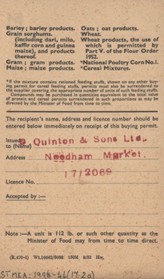 Rationing Coupon; STMEA:1998-46.17.2a