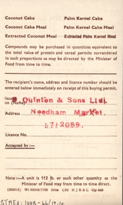 Rationing Coupon; STMEA:1998-46.17.1e