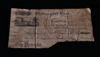 Five pound note; 1826; STMEA:1995-8.2