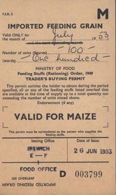 Rationing Coupon; STMEA:1998-46.17.2c