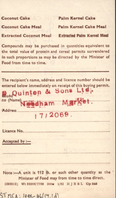 Rationing Coupon; STMEA:1998-46.17.1d