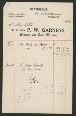 Farm account books; 1936-1949; STMEA:2005-25d