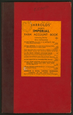 Farm account book; 1936-1949; STMEA:2005-25k