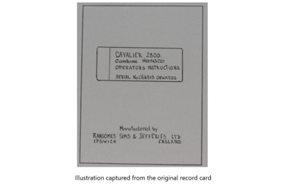 Instructions Manual; Ransomes, Sims & Jefferies; STMEA:1992-36.3