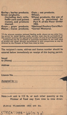 Rationing Coupon; STMEA:1998-46.17.3g