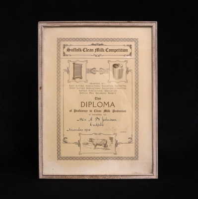 Framed diploma; 1934; STMEA:77.A.52.5