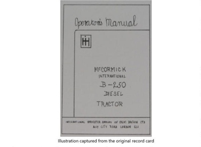 Instruction Manual; International Harvest Company; STMEA:1992-37.7