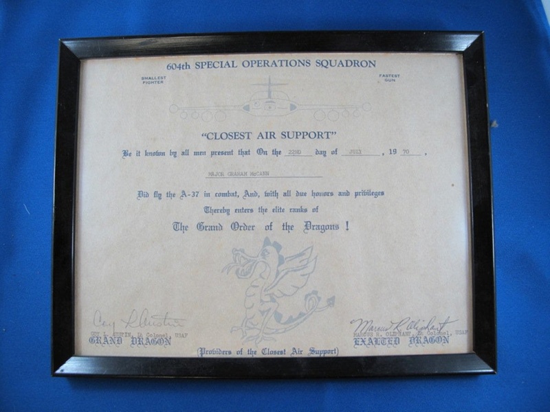 Certificate- 604th Special Operations Squadron 
