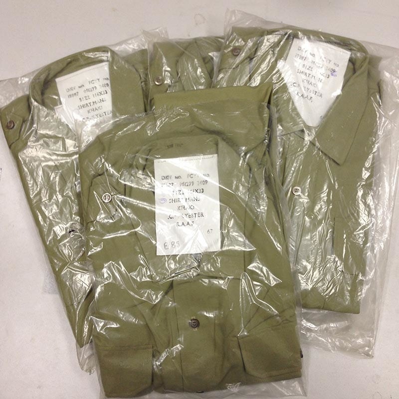 RAAF Khaki Shirt Long Sleeve, New in packaging; Commonwealth Government ...