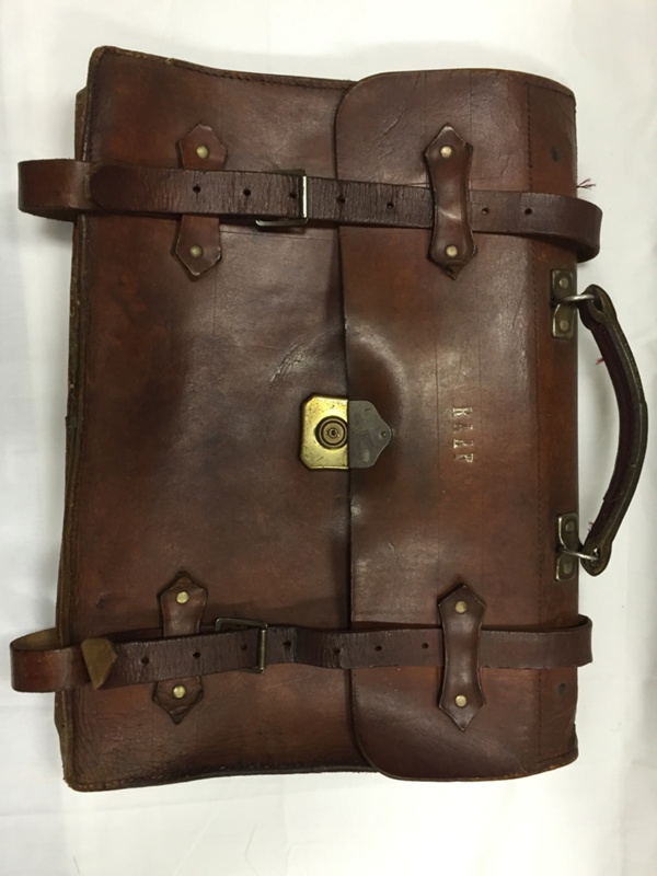 Brown Leather RAAF Briefcase; TAM2016.7 eHive