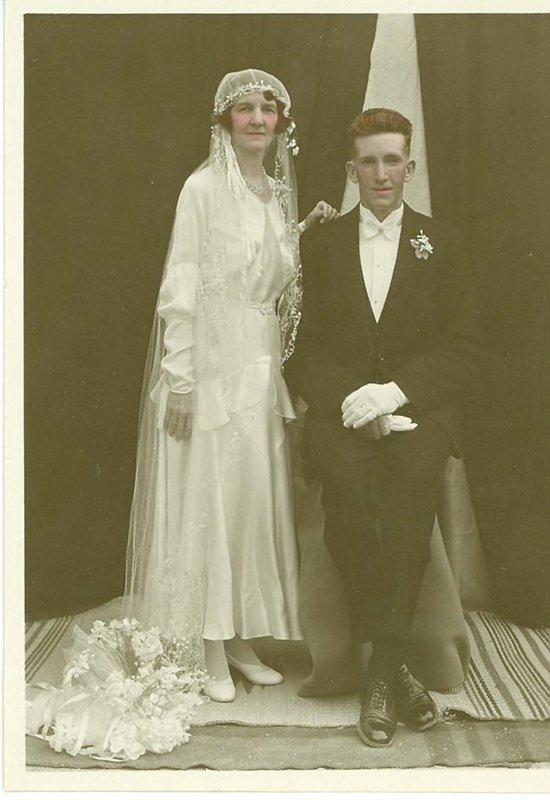 Wedding portrait of Elsie Sladden and George Staunton, Hughenden 1932 ...