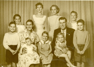 Studio portrait of Sampson-St Onge family, ca.1959; Unidentified; ca ...