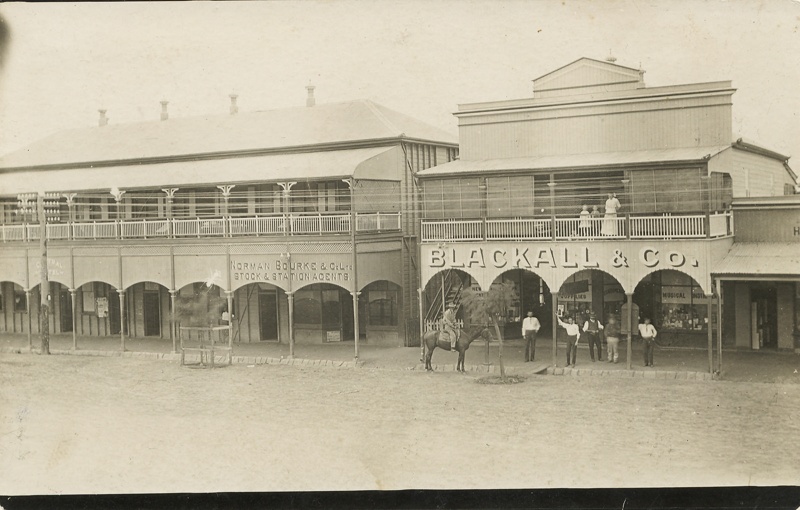 Blackall Co. Norman Bourke Co. and Central Hotel shop fronts