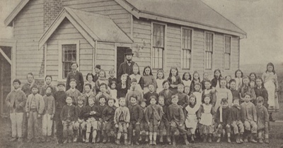 Photograph [Mataura Public School attendees, 1878]; unknown photographer; 1878; MT2011.185.399
