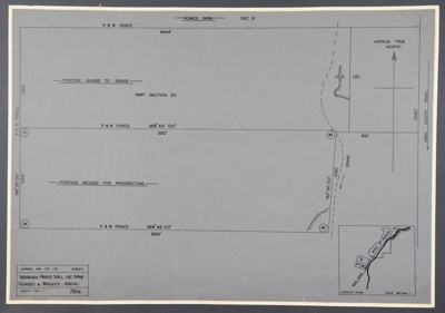 Survey Blueprint [Mataura Paper Mill O/C Mines]; Downer and Company Ltd; 03.03.50; MT2014.40