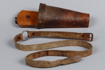 Butcher's scabbard and belt; unknown maker; 1940-1950; MT2014.4.1
