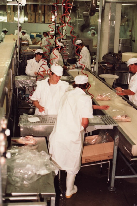 Photograph [Lamb Boning Room, Mataura Freezing Works]; Green,Trevor; 14